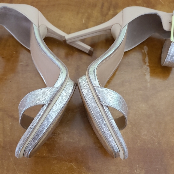 Calvin Klein Stiletto Ankle Strap Gold Beige Sexy! - Picture 7 of 12